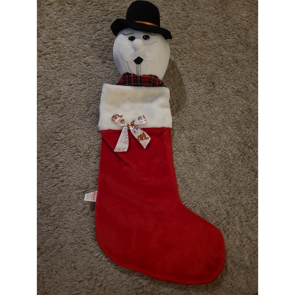 Vintage Prestige Sam The Snowman Plush Stocking Rudolph The Red Nosed Reindeer